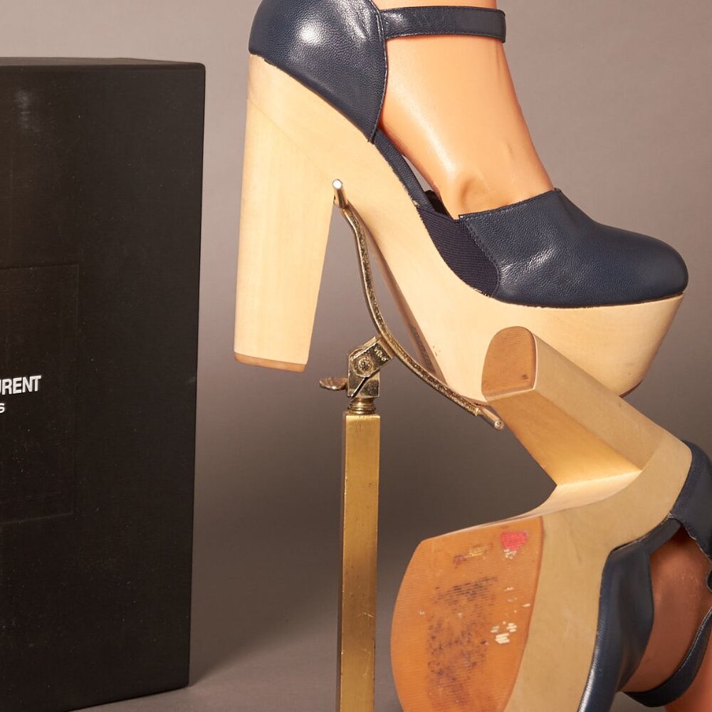 Chloe Sevigny for Opening Ceremony Leather D’Orsay Mary Janes Heels Platforms - Picture 10 of 12